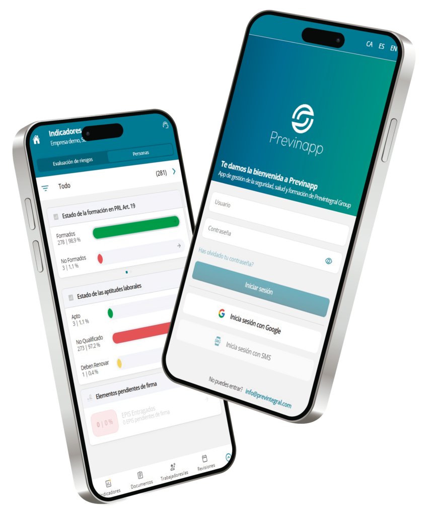 Aplicación móvil de gestión en prevención de riesgos laborales – Previnapp de Previntegral.