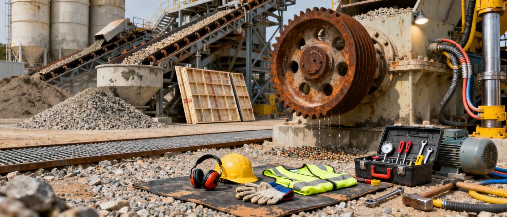 Operari d'instal·lacions temporals d'obra i auxiliars: plantes d'aglomerat, de formigó, de trituració i classificació d'àrids 20h